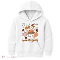 Happy Thanksgiving Groovy Family Thanksgiving Matching Outfits Kids Hoodie thumb 0