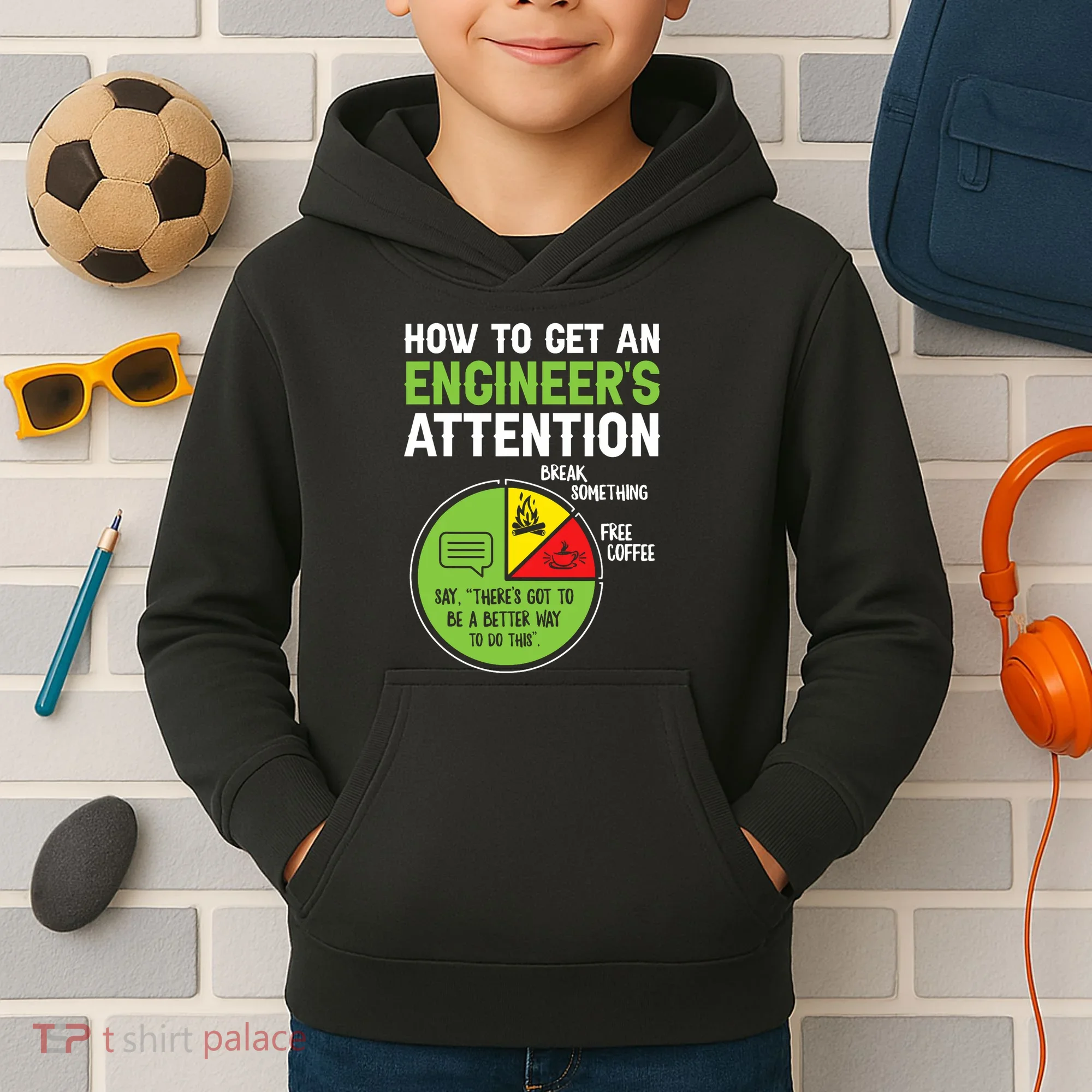 How To Get An Engineer's Attention  Kids Hoodie
