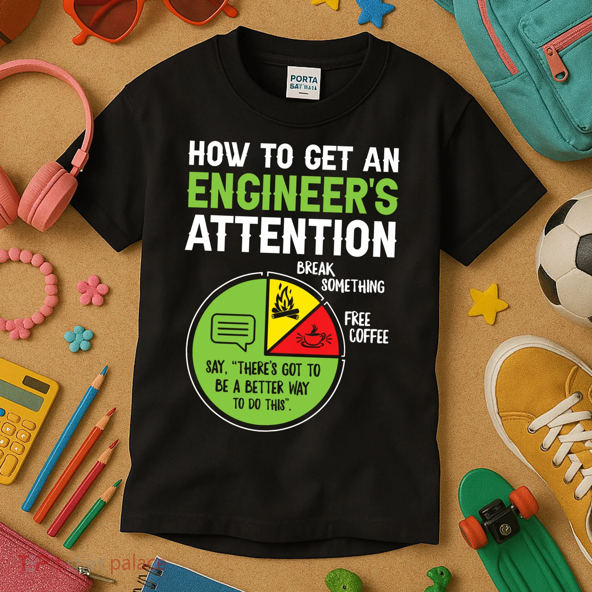 How To Get An Engineer's Attention  Kids T-Shirt