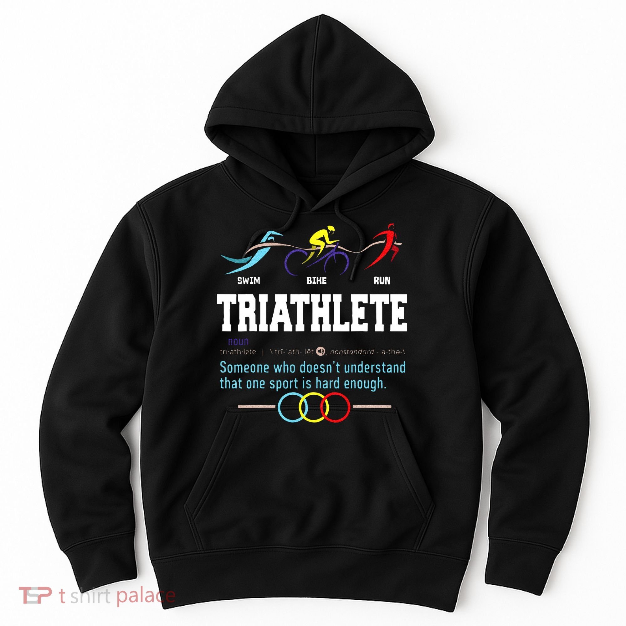 Humorous Triathlon Gift Sports Cycling Running Hoodie