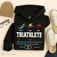 Humorous Triathlon Gift Sports Cycling Running Hoodie thumb 4