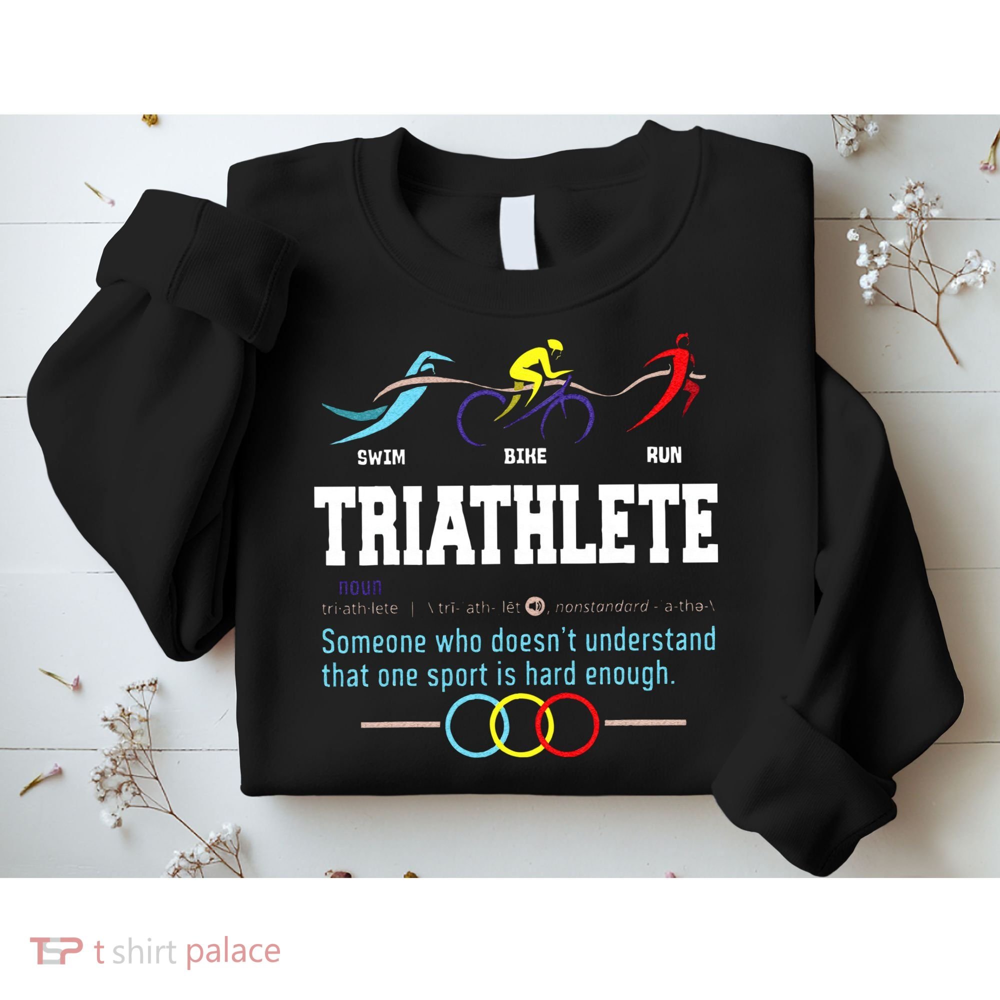 Humorous Triathlon Gift Sports Cycling Running Sweatshirt