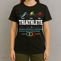 Humorous Triathlon Gift Sports Cycling Running T-Shirt thumb 4
