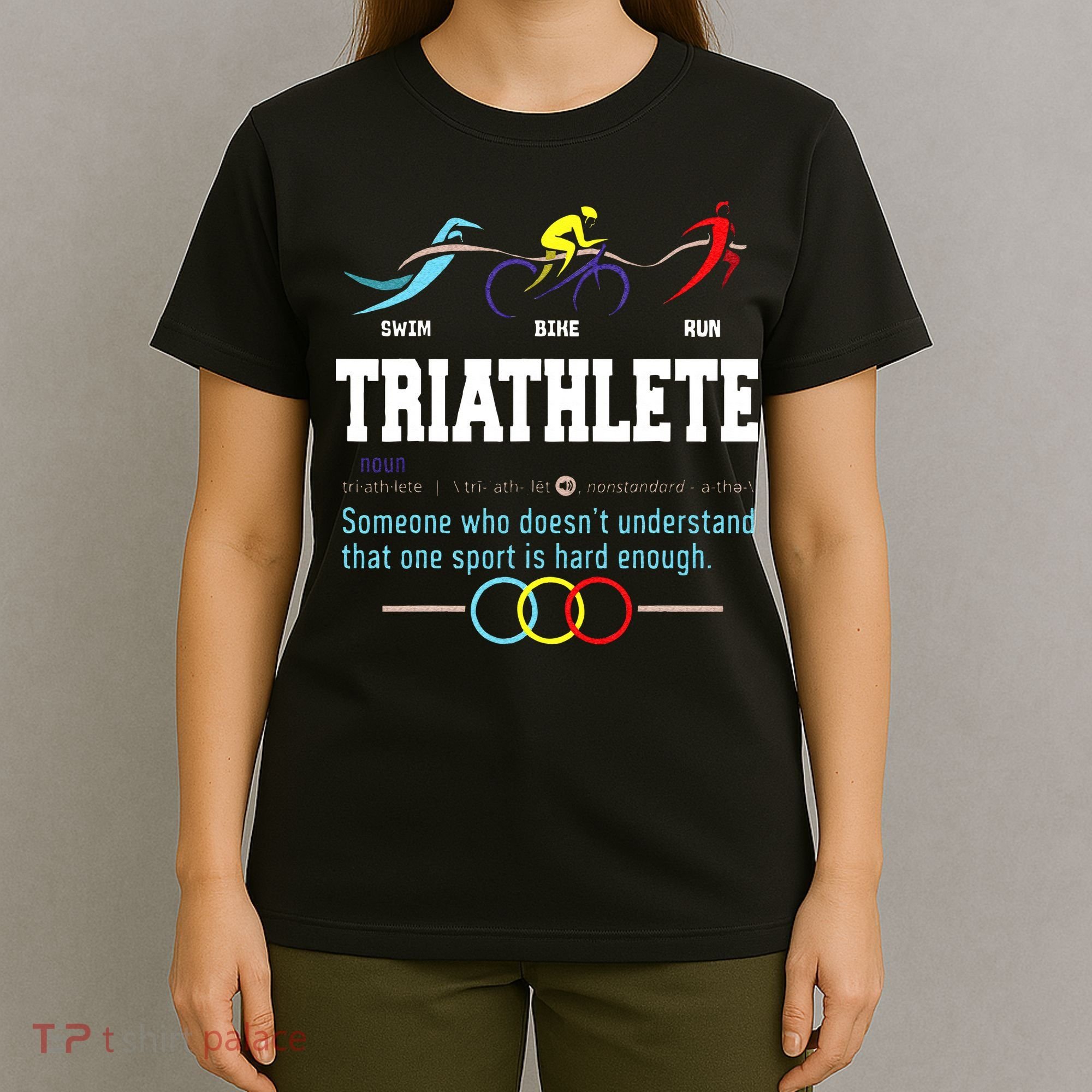 Humorous Triathlon Gift Sports Cycling Running T-Shirt