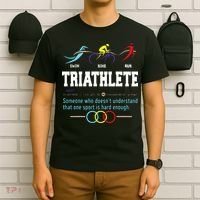 Humorous Triathlon Gift Sports Cycling Running T-Shirt thumb 6
