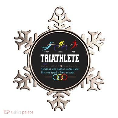 Humorous Triathlon Gift Sports Cycling Running Ornament
