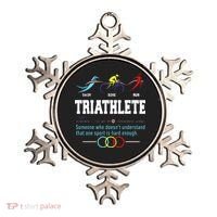 Humorous Triathlon Gift Sports Cycling Running Ornament thumb 0