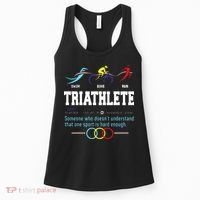 Humorous Triathlon Gift Sports Cycling Running Women's Tank Top thumb 0