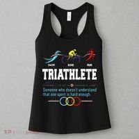 Humorous Triathlon Gift Sports Cycling Running Women's Tank Top thumb 3