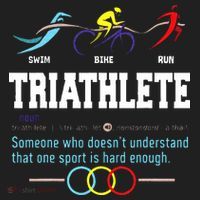 Humorous Triathlon Gift Sports Cycling Running Hat thumb 2