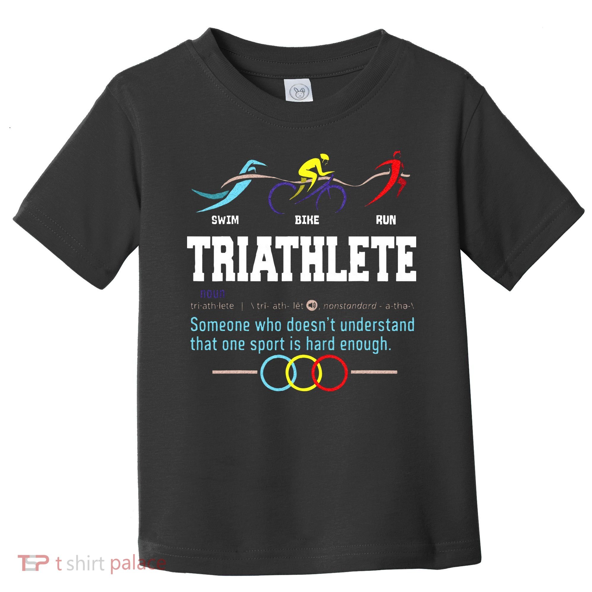 Humorous Triathlon Gift Sports Cycling Running Toddler T-Shirt