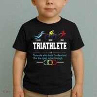 Humorous Triathlon Gift Sports Cycling Running Toddler T-Shirt thumb 2