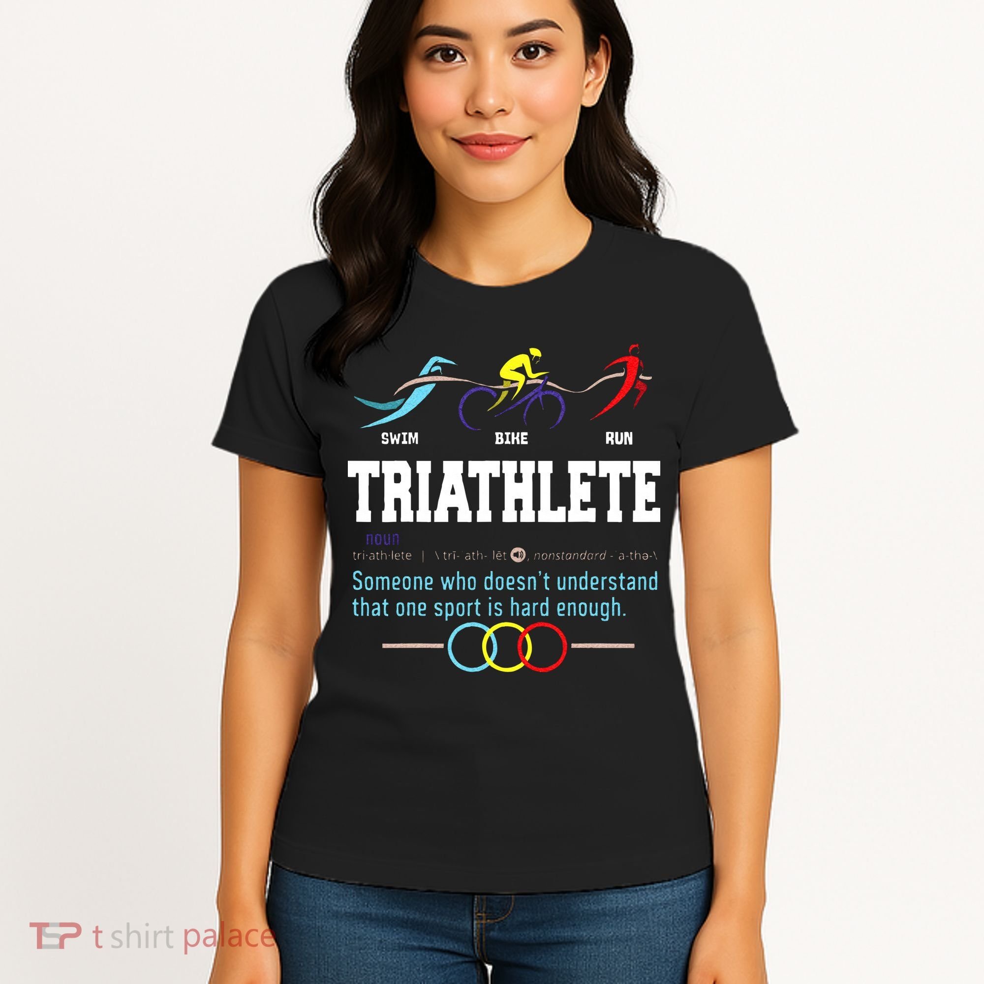 Humorous Triathlon Gift Sports Cycling Running Women's T-Shirt