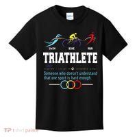 Humorous Triathlon Gift Sports Cycling Running Kids T-Shirt thumb 0