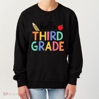 Hello Third Grade Team 3rd Grade Back To School Teacher Women's Sweatshirt thumb 0
