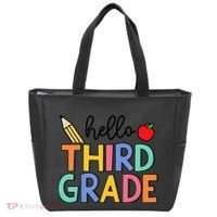 Hello Third Grade Team 3rd Grade Back To School Teacher Tote Bag thumb 0