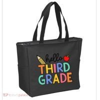 Hello Third Grade Team 3rd Grade Back To School Teacher Tote Bag thumb 2