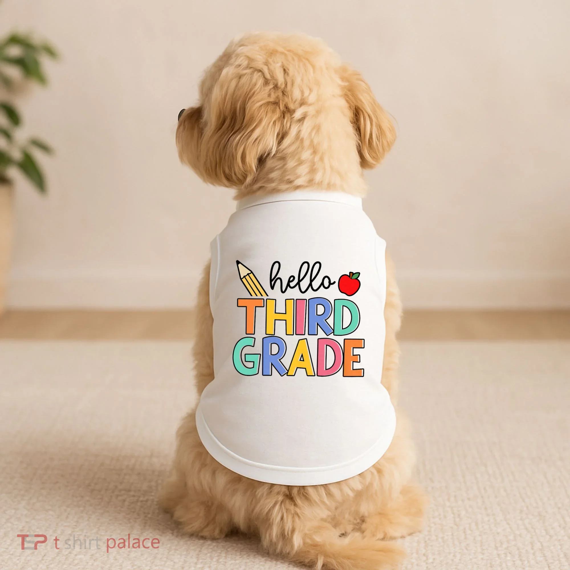 Hello Third Grade Team 3rd Grade Back To School Teacher Doggie Tank