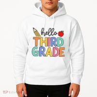 Hello Third Grade Team 3rd Grade Back To School Teacher Hoodie thumb 2