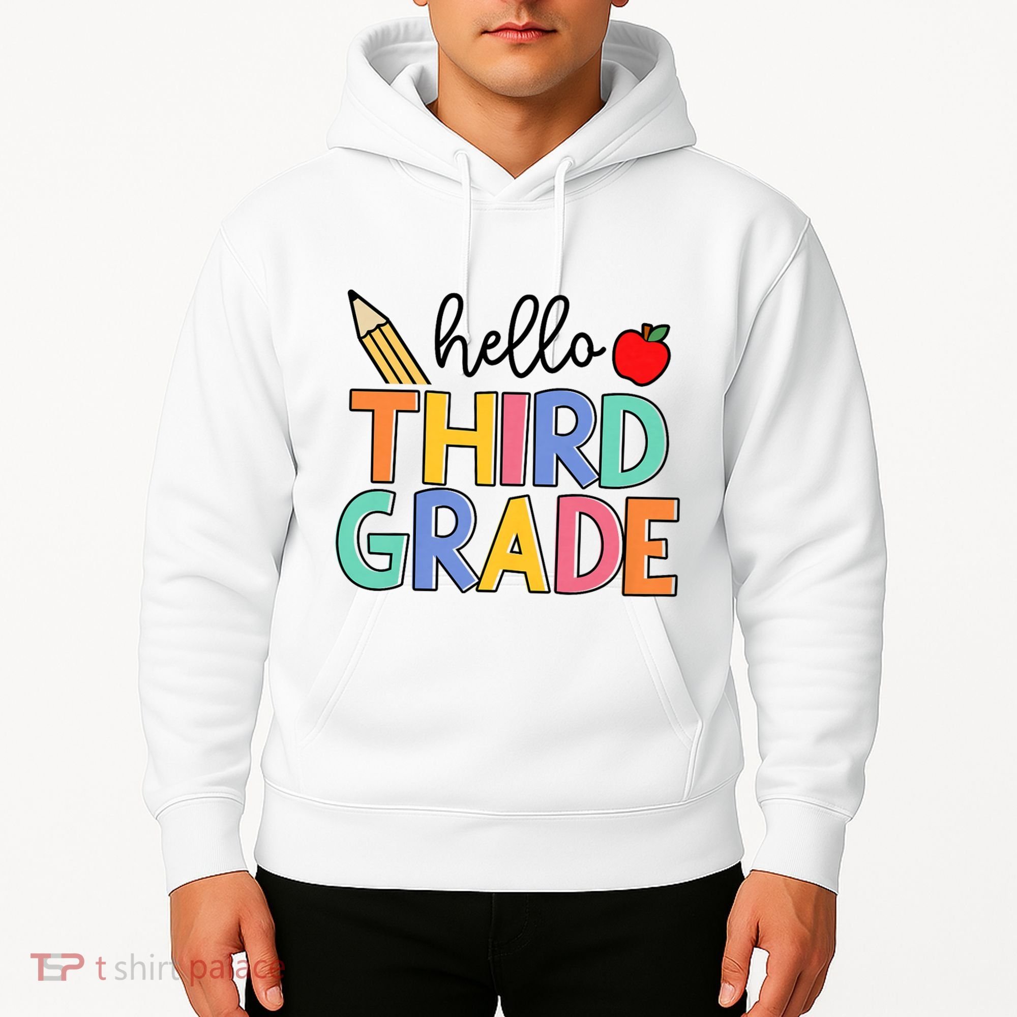 Hello Third Grade Team 3rd Grade Back To School Teacher Hoodie
