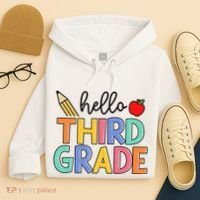 Hello Third Grade Team 3rd Grade Back To School Teacher Hoodie thumb 4