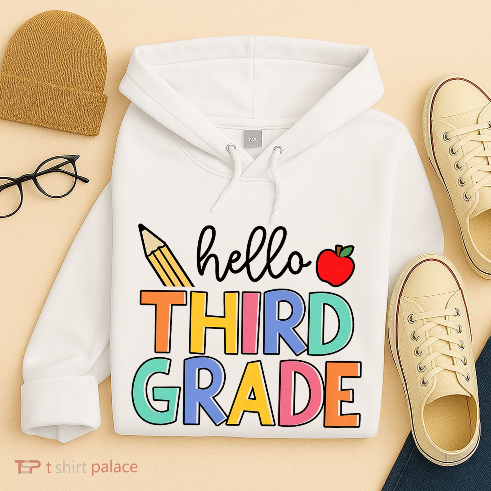 Hello Third Grade Team 3rd Grade Back To School Teacher Hoodie