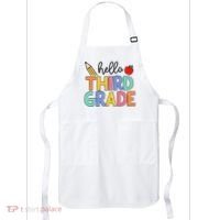 Hello Third Grade Team 3rd Grade Back To School Teacher Apron thumb 0