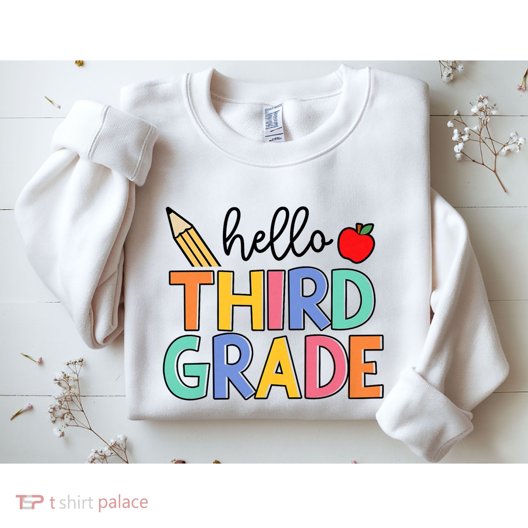 Hello Third Grade Team 3rd Grade Back To School Teacher Sweatshirt