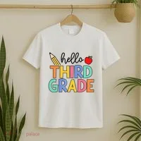 Hello Third Grade Team 3rd Grade Back To School Teacher T-Shirt thumb 2