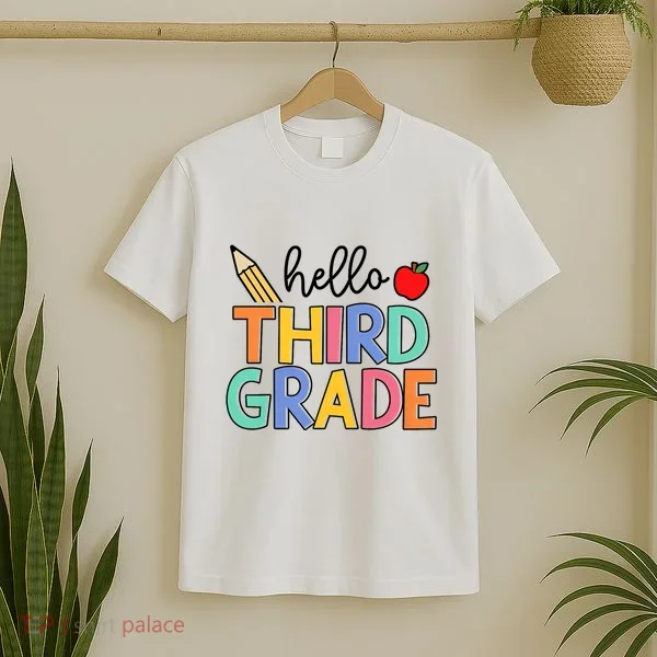 Hello Third Grade Team 3rd Grade Back To School Teacher T-Shirt