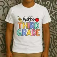 Hello Third Grade Team 3rd Grade Back To School Teacher T-Shirt thumb 3