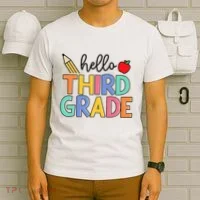 Hello Third Grade Team 3rd Grade Back To School Teacher T-Shirt thumb 6