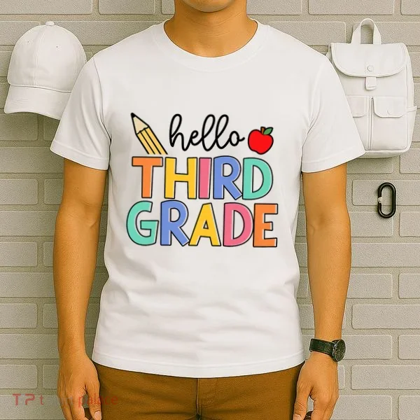 Hello Third Grade Team 3rd Grade Back To School Teacher T-Shirt
