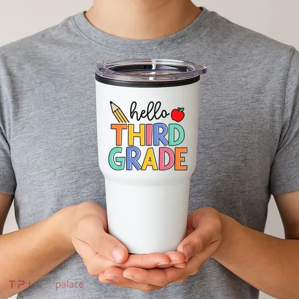 Hello Third Grade Team 3rd Grade Back To School Teacher Tumbler