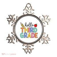 Hello Third Grade Team 3rd Grade Back To School Teacher Ornament thumb 0