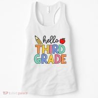 Hello Third Grade Team 3rd Grade Back To School Teacher Women's Tank Top thumb 0