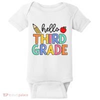 Hello Third Grade Team 3rd Grade Back To School Teacher Baby Bodysuit thumb 0