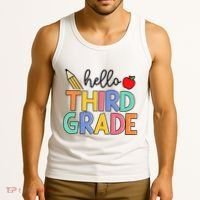 Hello Third Grade Team 3rd Grade Back To School Teacher Tank Top thumb 3