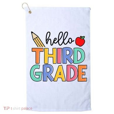 Hello Third Grade Team 3rd Grade Back To School Teacher Golf Towel