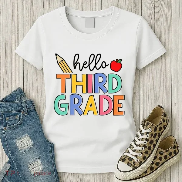 Hello Third Grade Team 3rd Grade Back To School Teacher Women's T-Shirt