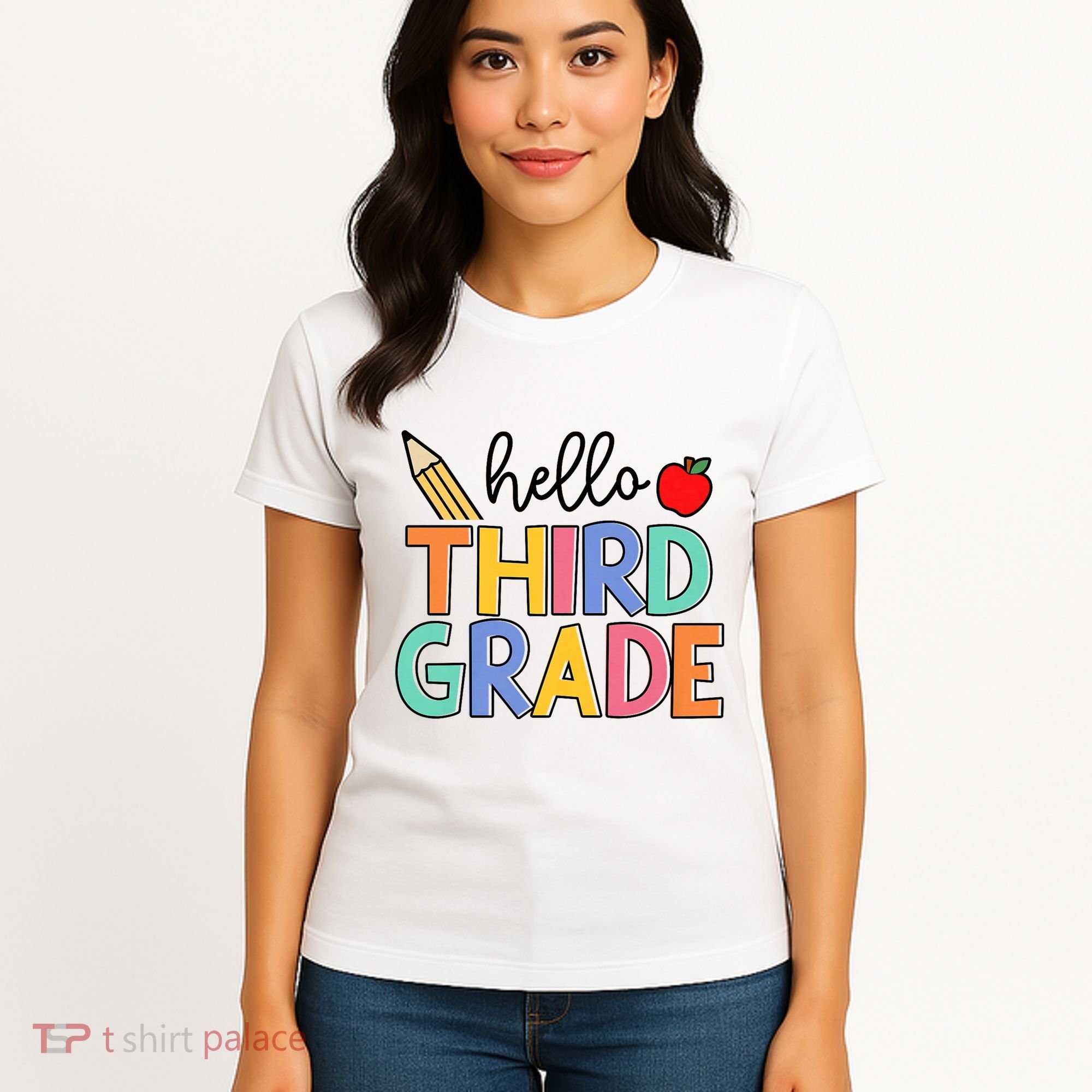 Hello Third Grade Team 3rd Grade Back To School Teacher Women's T-Shirt