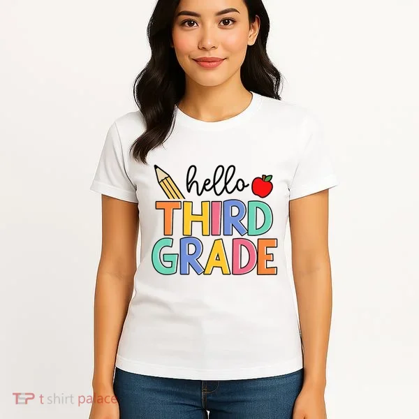 Hello Third Grade Team 3rd Grade Back To School Teacher Women's T-Shirt