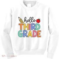 Hello Third Grade Team 3rd Grade Back To School Teacher Kids Sweatshirt thumb 0