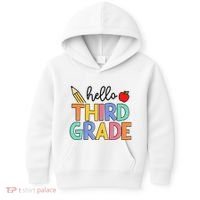 Hello Third Grade Team 3rd Grade Back To School Teacher Kids Hoodie thumb 0