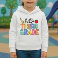 Hello Third Grade Team 3rd Grade Back To School Teacher Kids Hoodie thumb 3