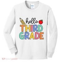Hello Third Grade Team 3rd Grade Back To School Teacher Kids Long Sleeve Shirt thumb 0