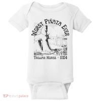 History Teacher Greek Mythology, History Lover Trojan Horse Baby Bodysuit thumb 0
