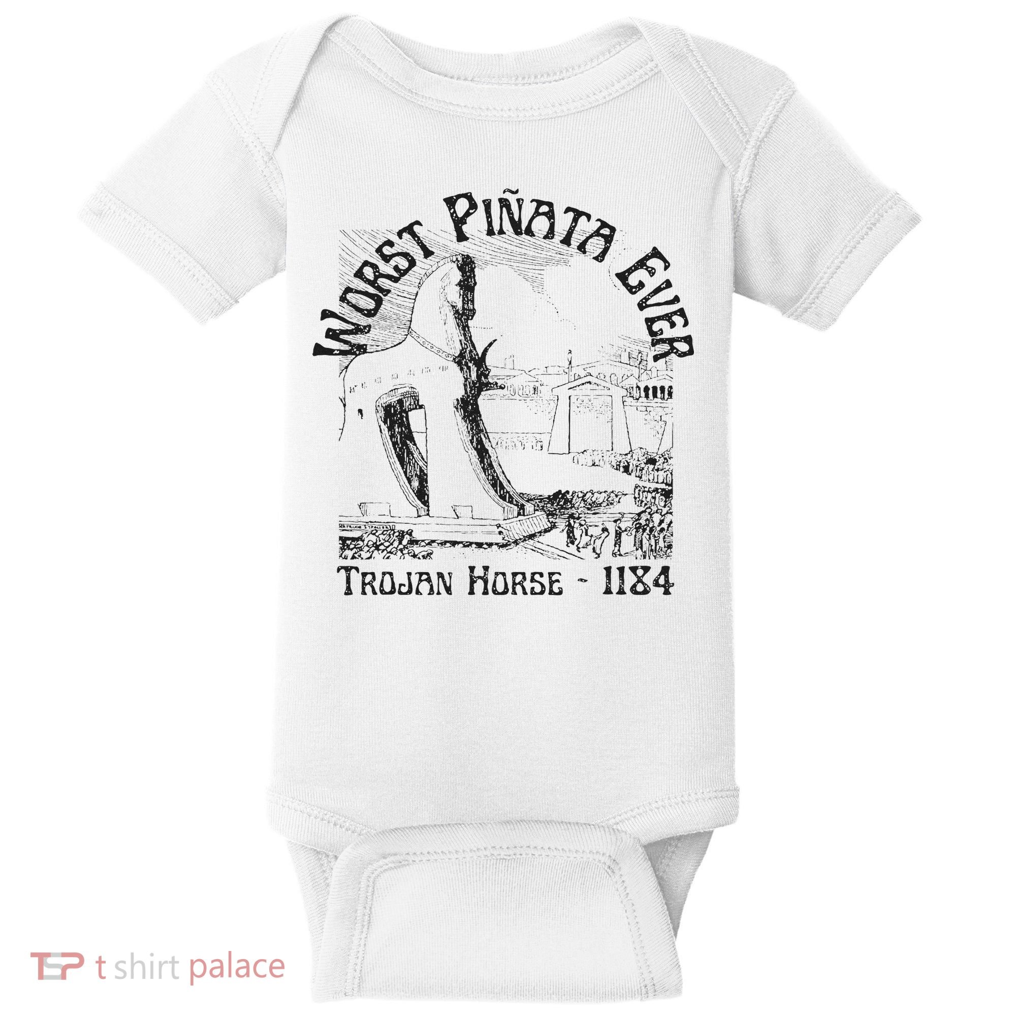 History Teacher Greek Mythology, History Lover Trojan Horse Baby Bodysuit