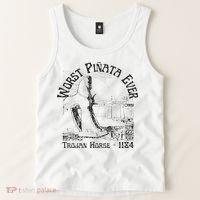 History Teacher Greek Mythology, History Lover Trojan Horse Tank Top thumb 2