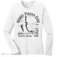 History Teacher Greek Mythology, History Lover Trojan Horse Women's Long Sleeve Shirt thumb 0